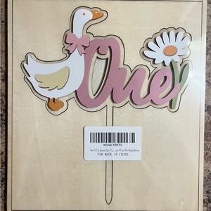“One Silly Goose” Wooden Cake Topper